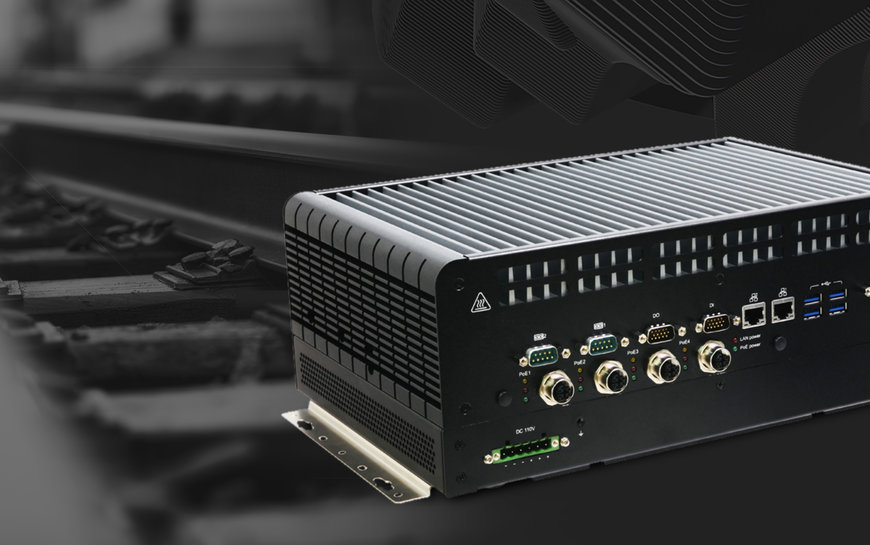 RC300-CS Fanless Embedded PC System for Railway applications with MXM GPU for AI enhancements available from Impulse Embedded